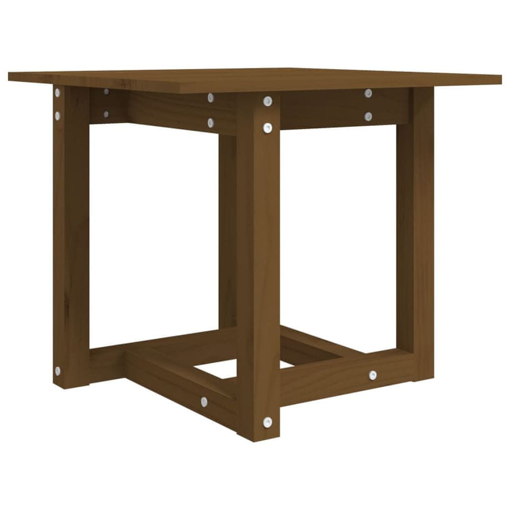Vidaxl Konferenčný stolík medovo-hnedý 50x50x45 cm borovicový masív